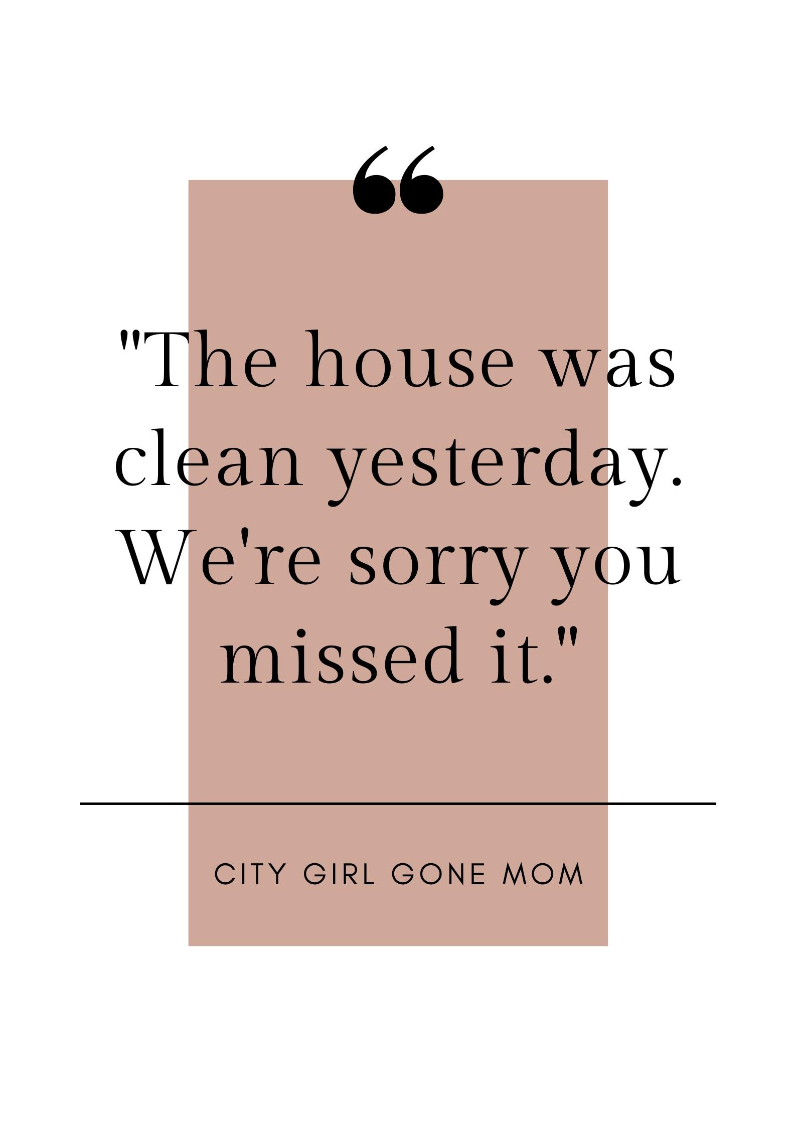 funny clean house quote