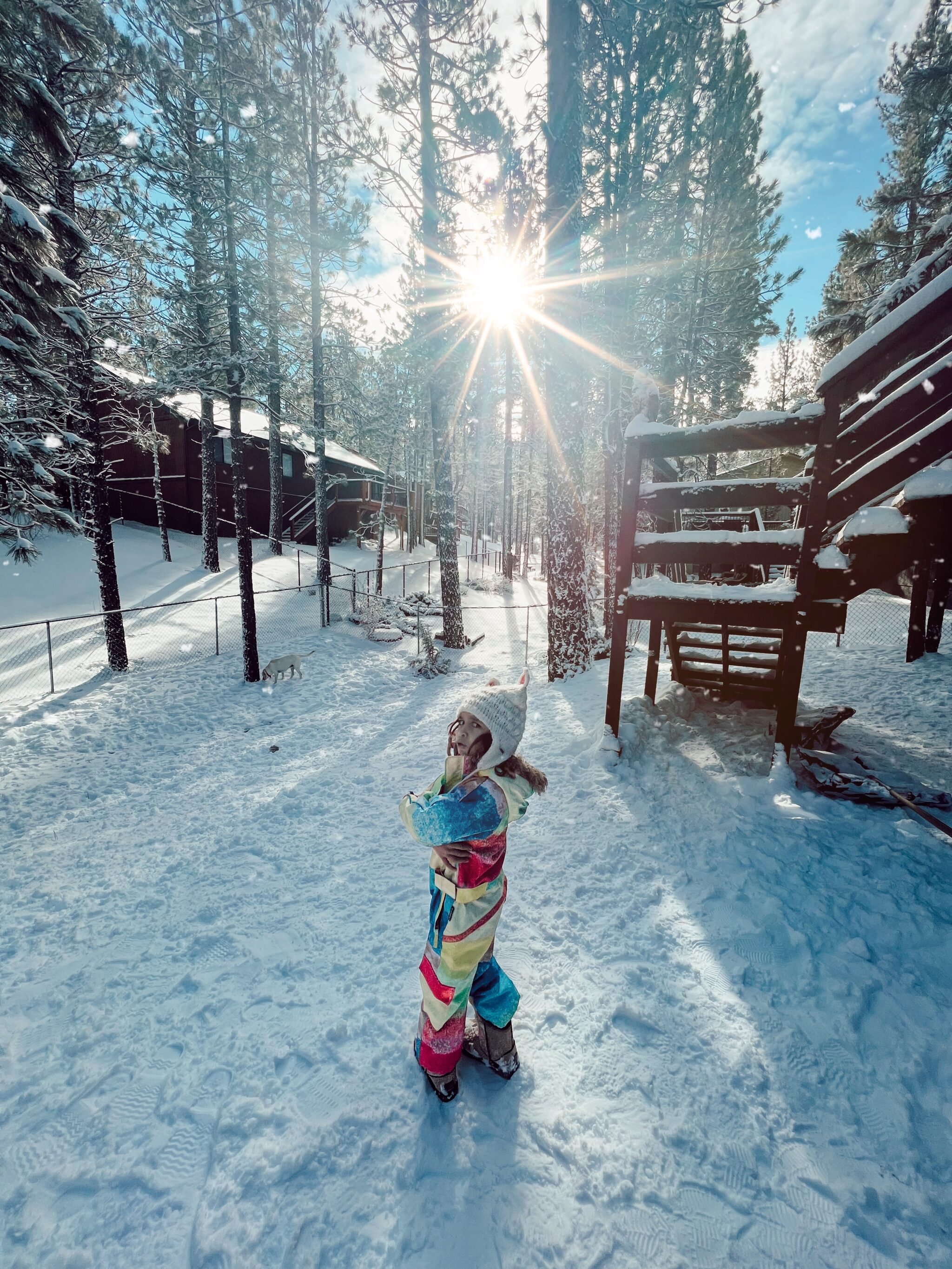 kids playing in the snow