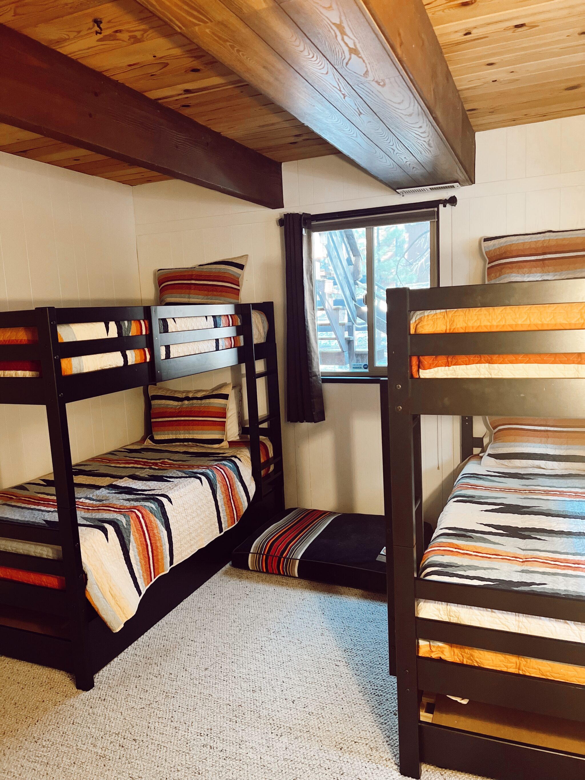 kids bunk beds with pendleton blankets