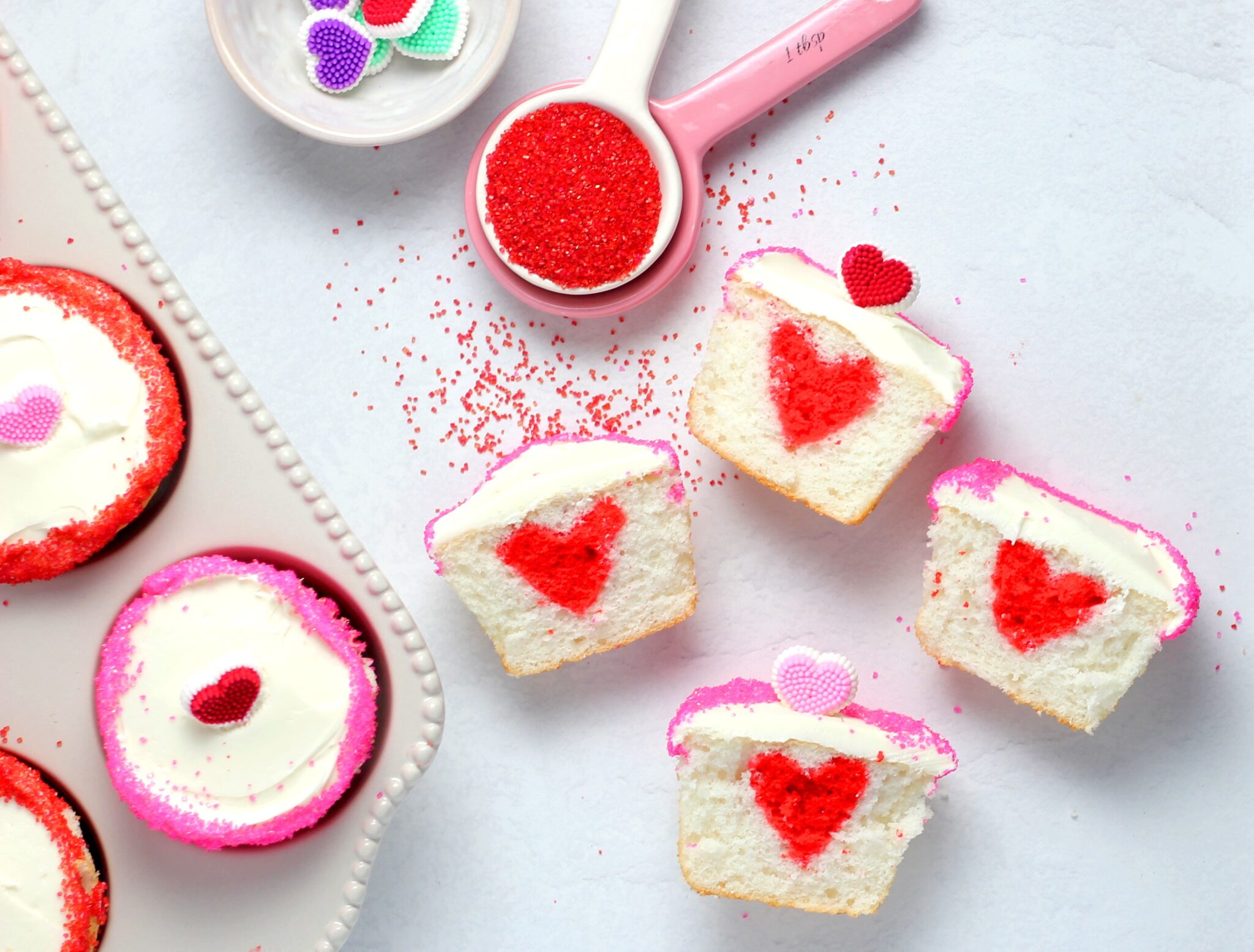 heart cupcakes