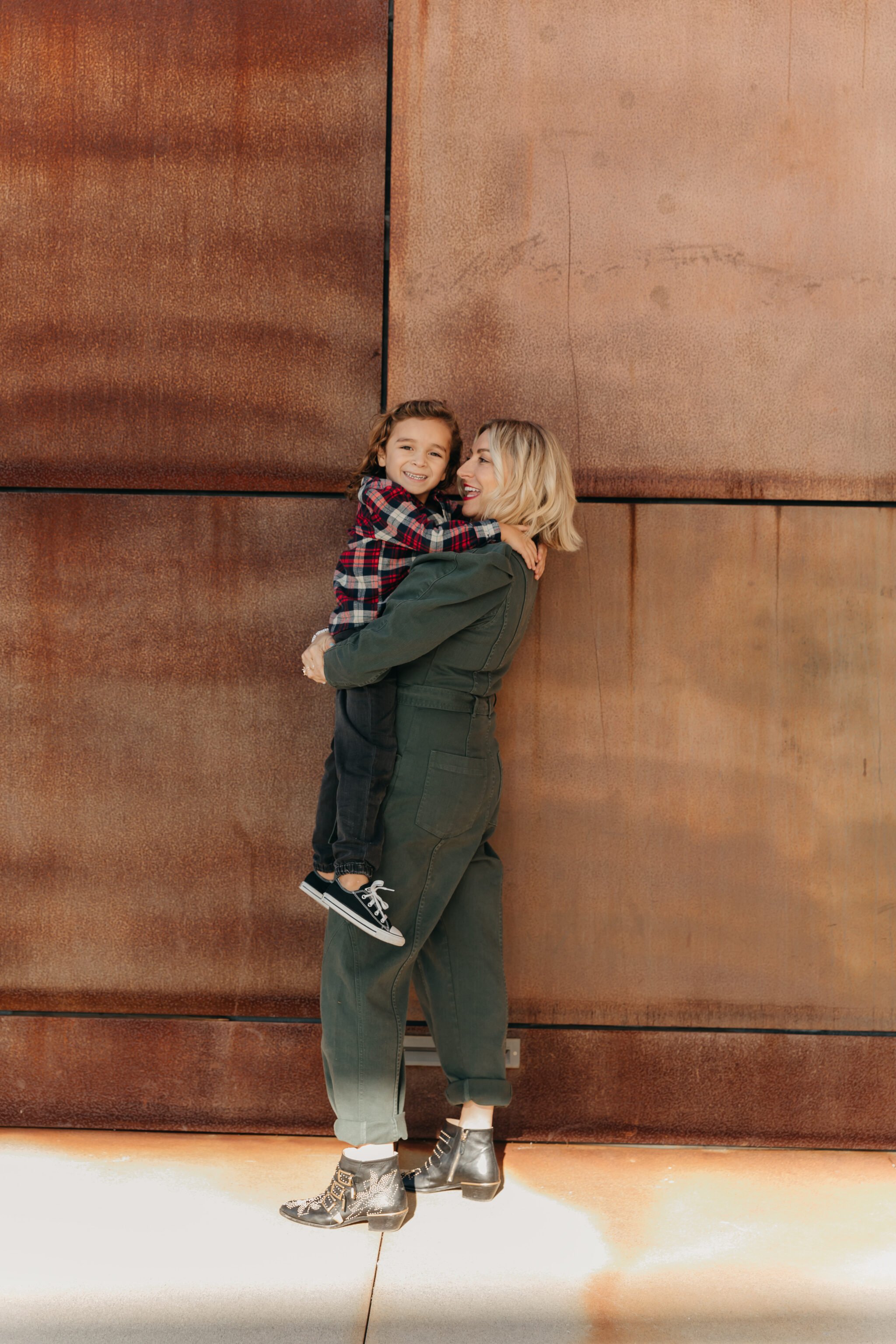 mom holding her toddler