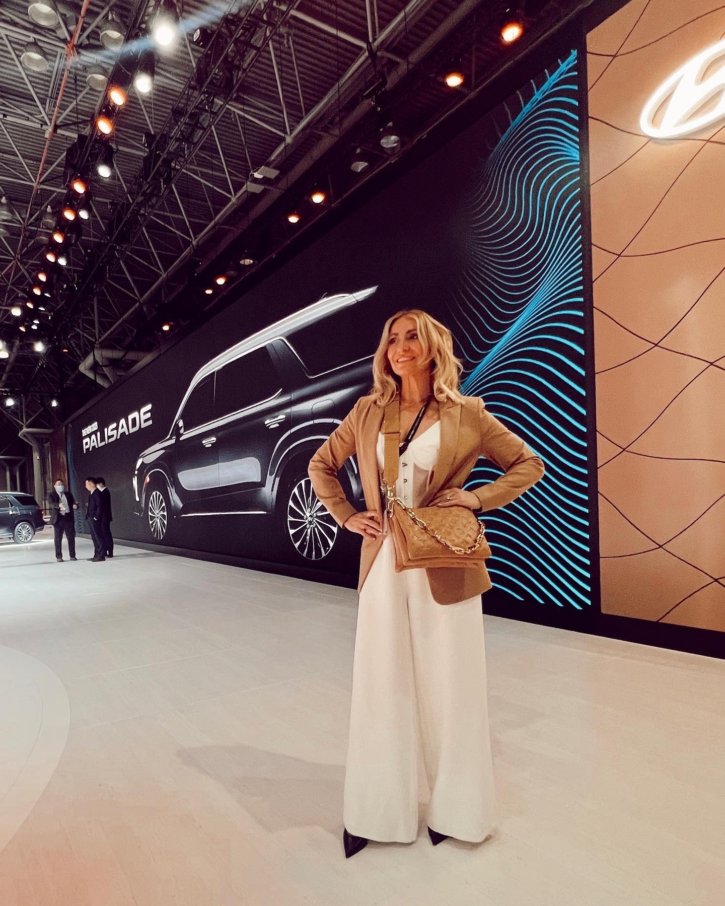 woman at auto show