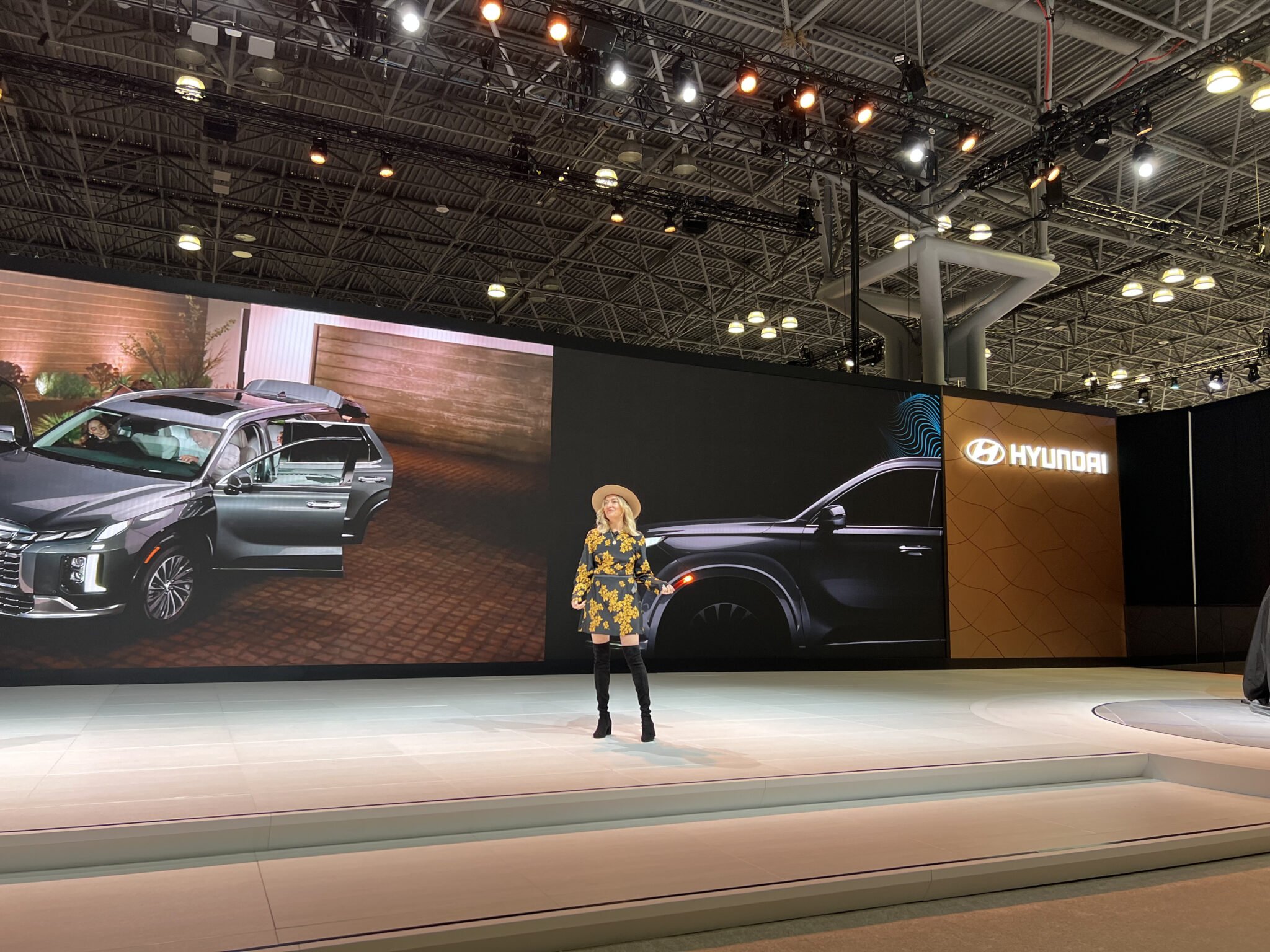 woman presenting at hyundai