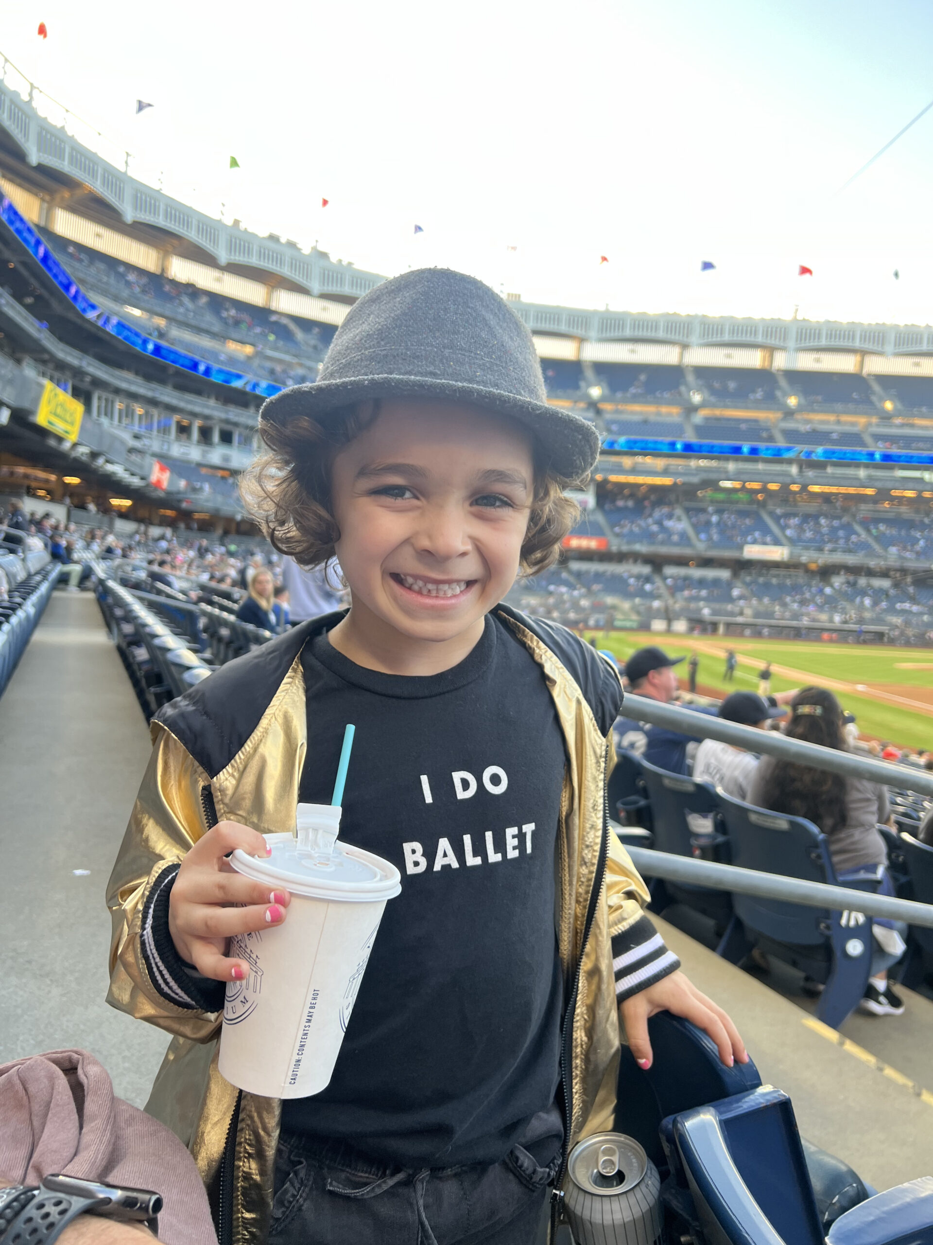 boy at a baseball game