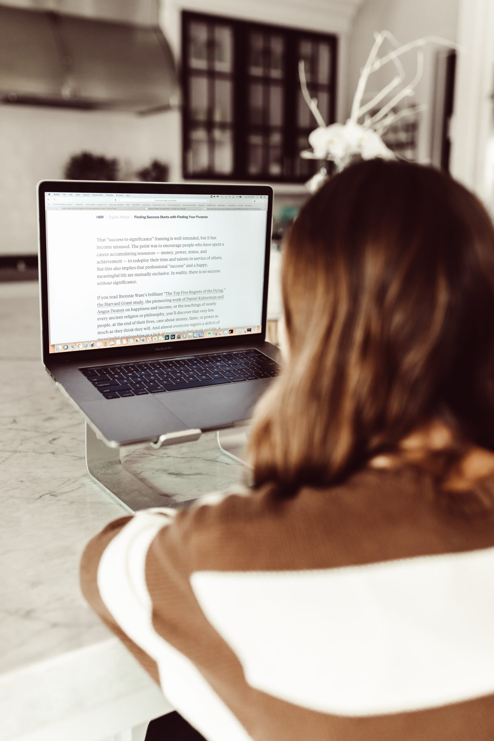 girl doing homework