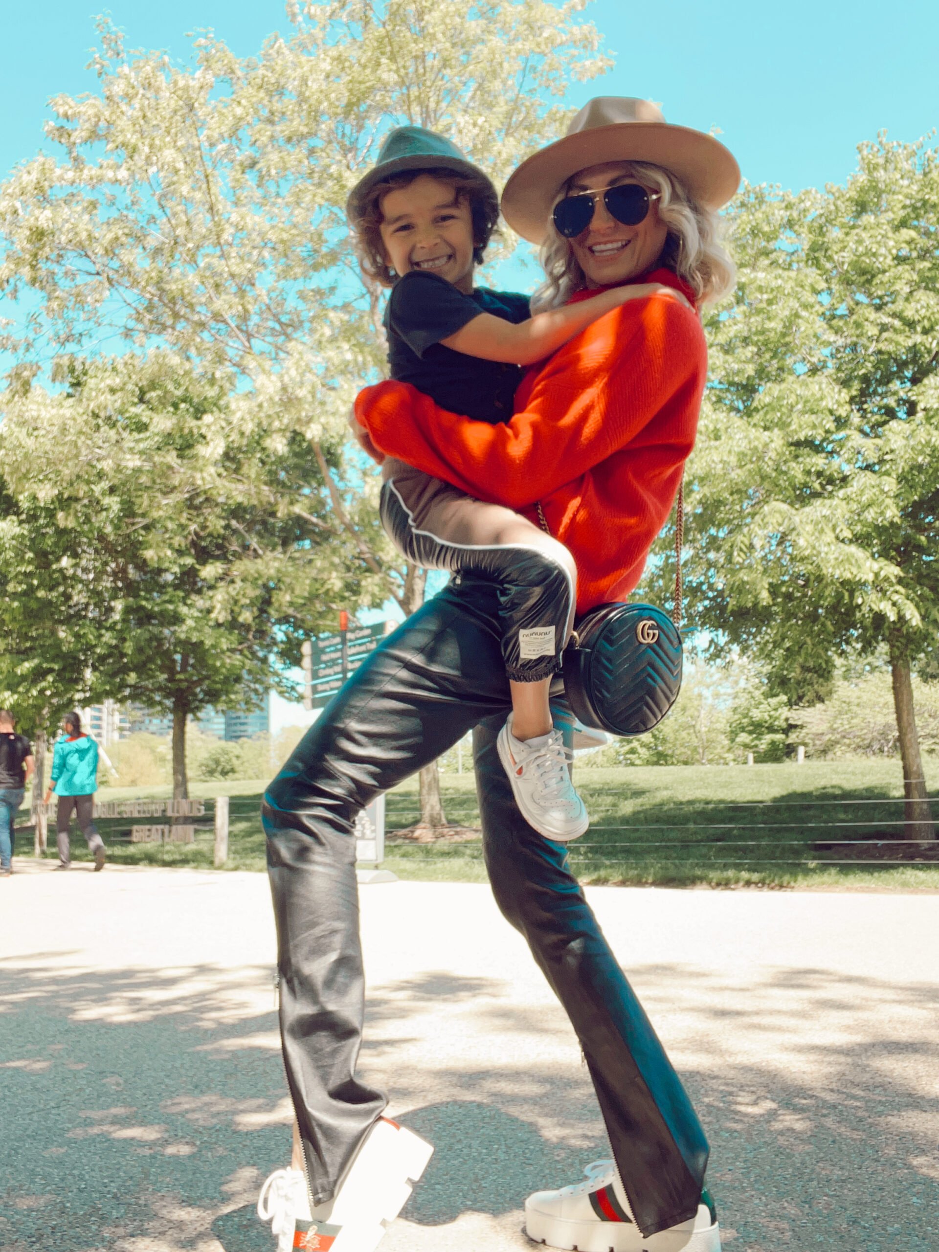 mom holding toddler