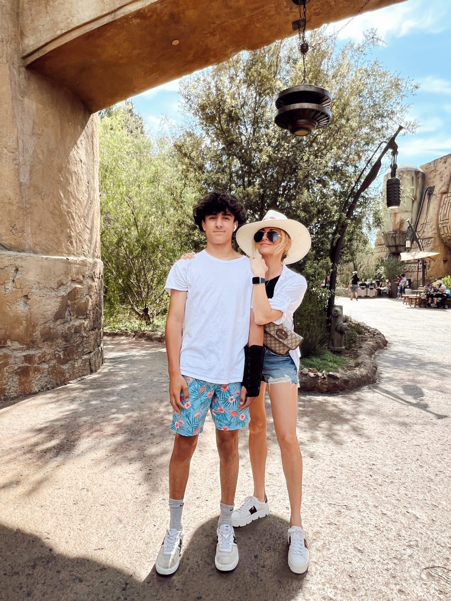 mom and son at disneyland