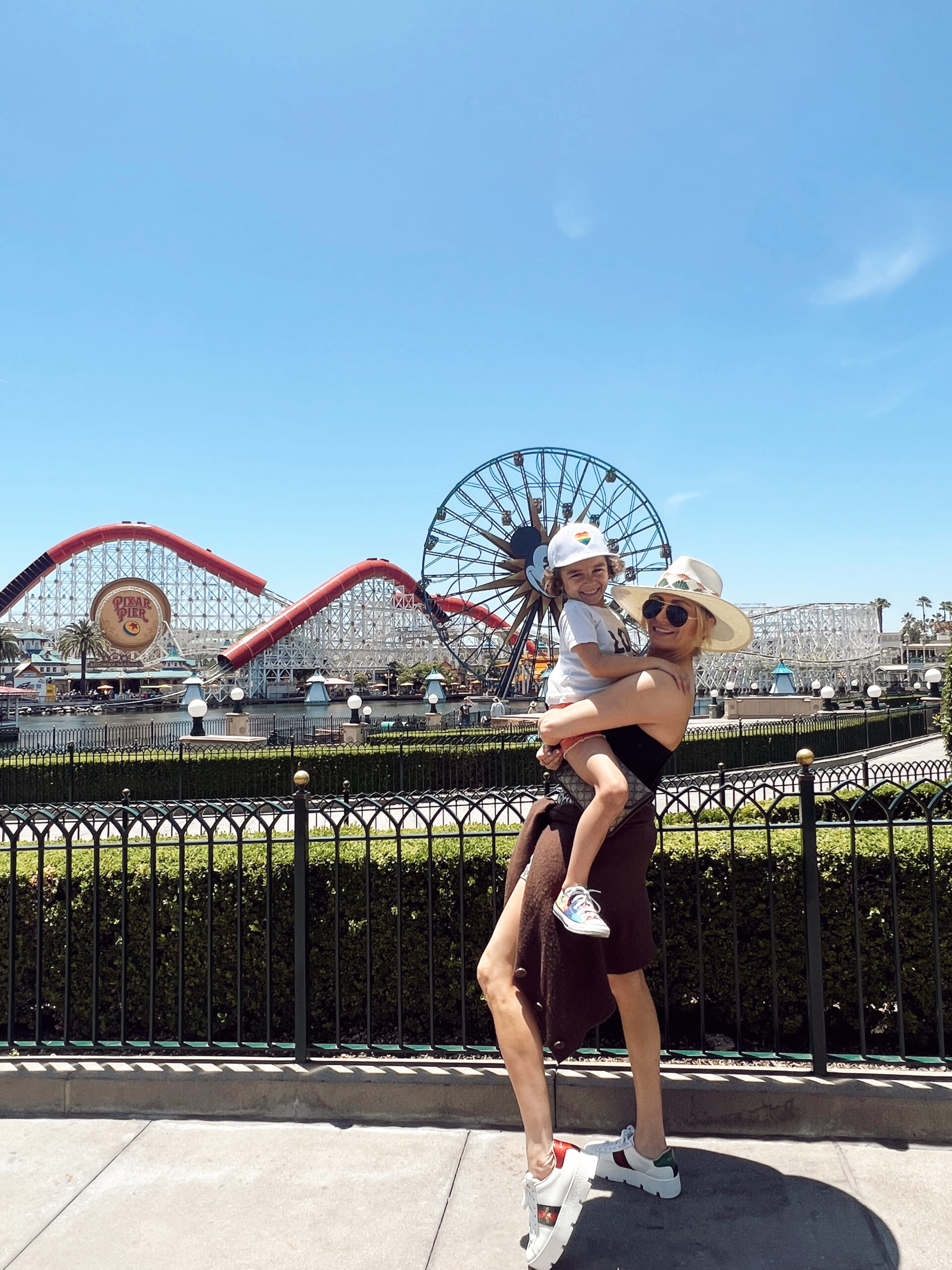 mom with son at disney california adventure