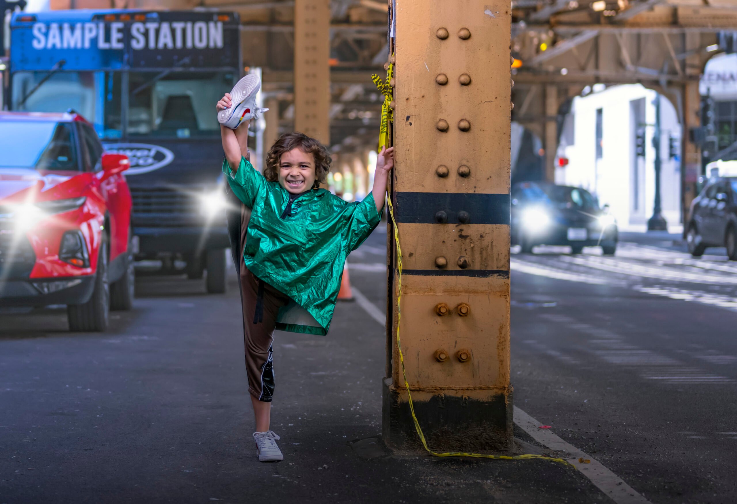 boy dancing in the street