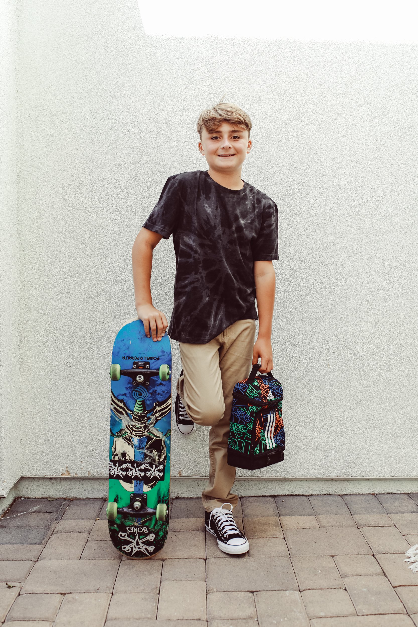 boy with skateboard