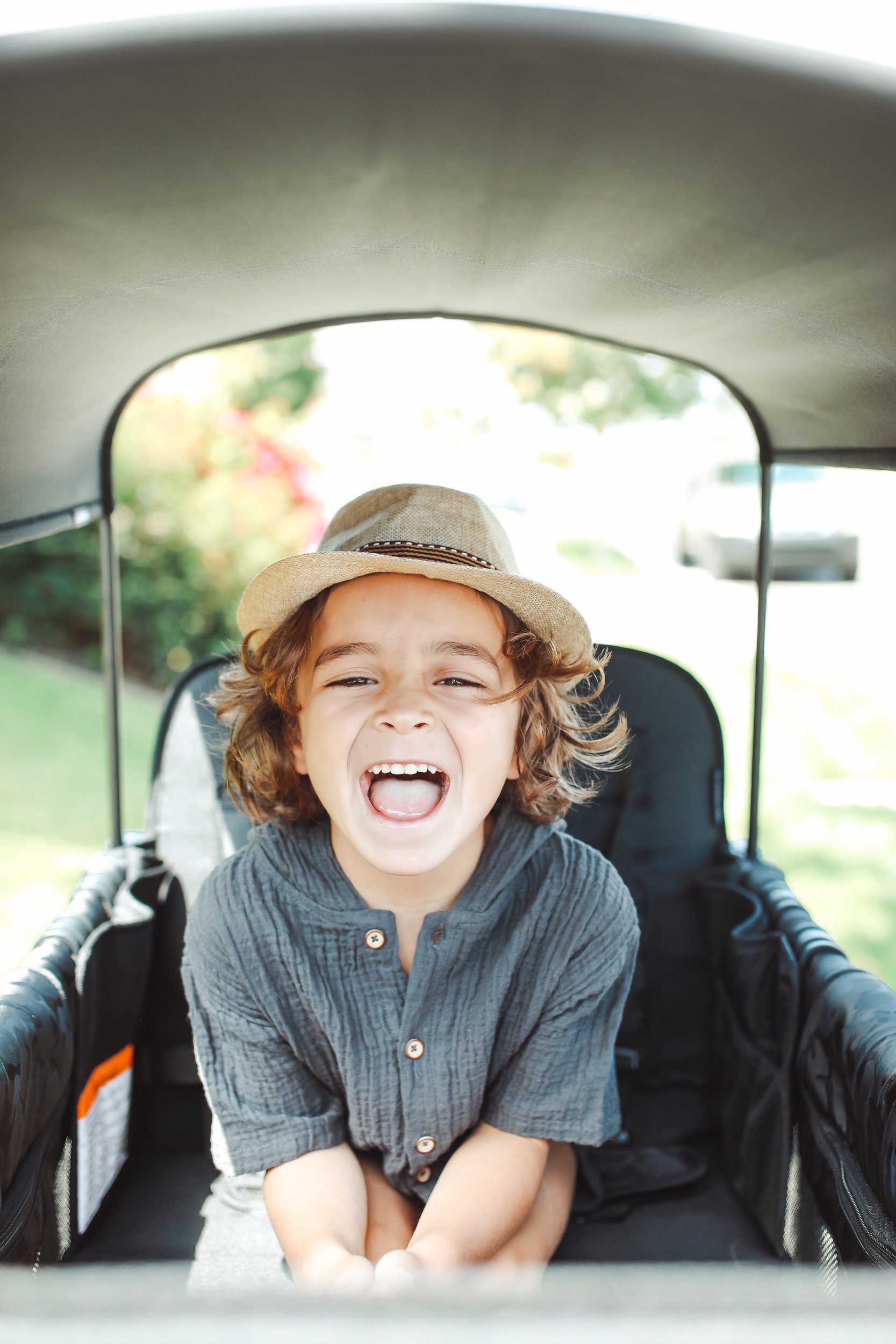 happy boy laughing