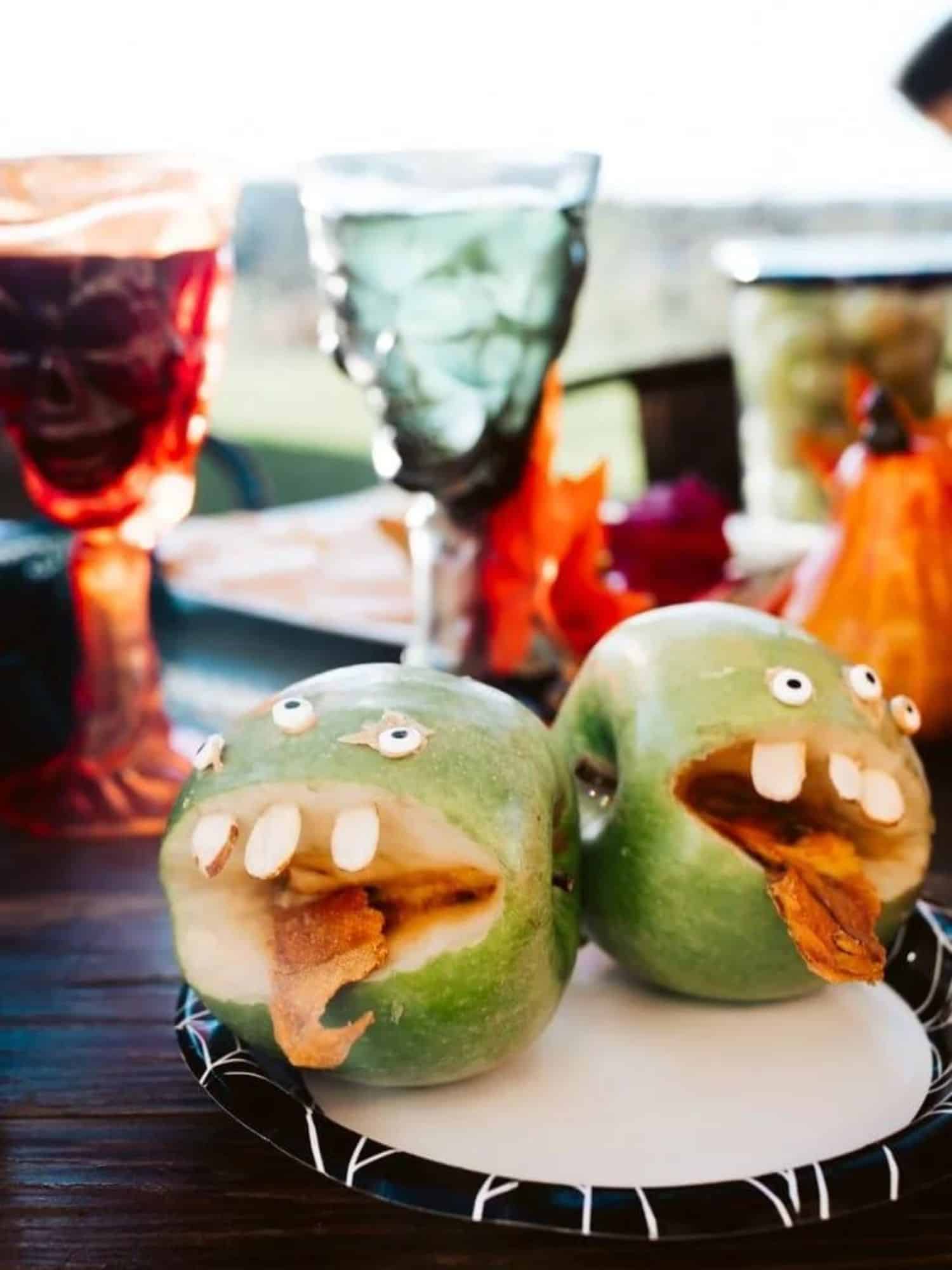 apples made into monsters
