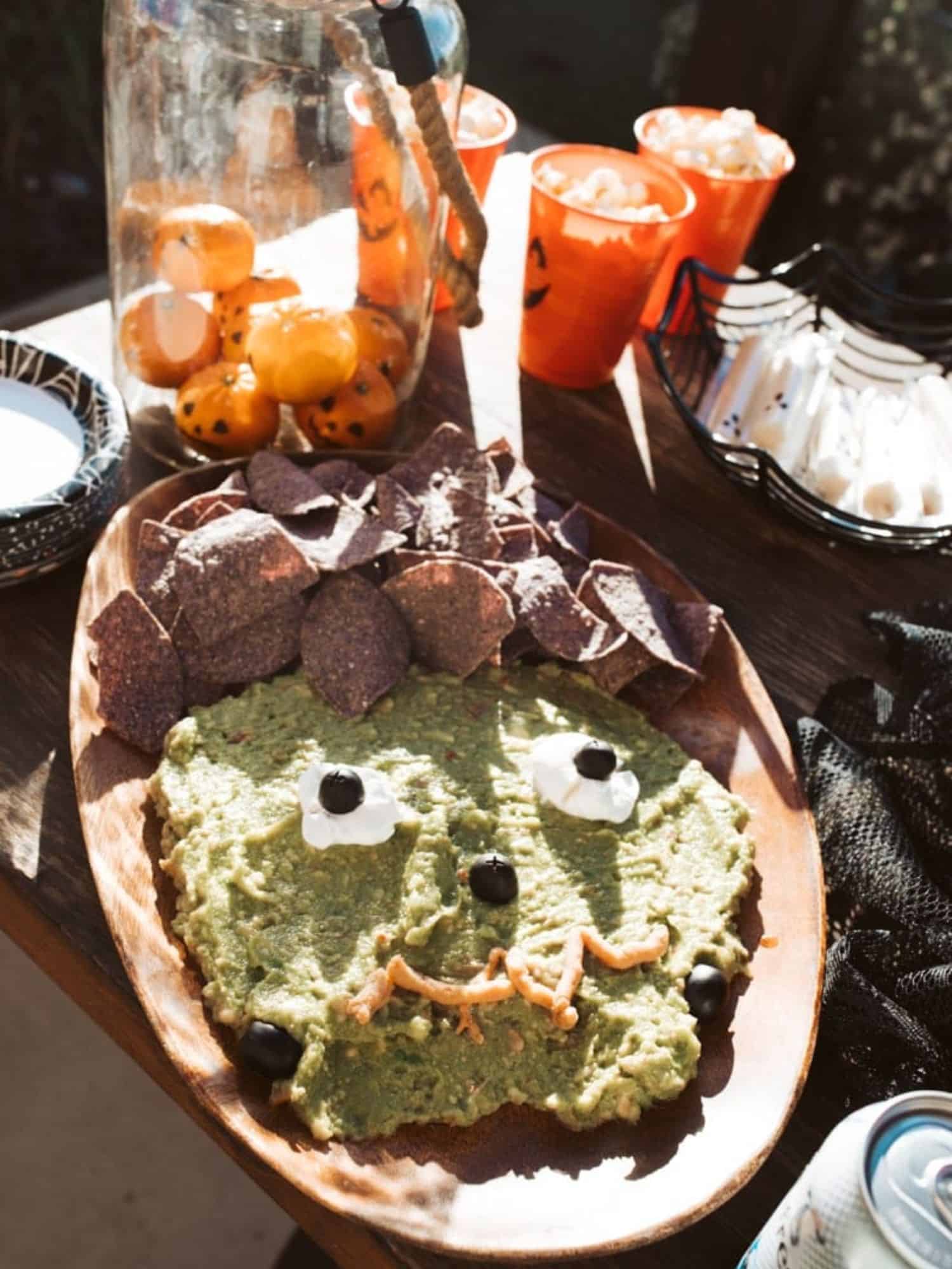 guacamole made into frankenstein