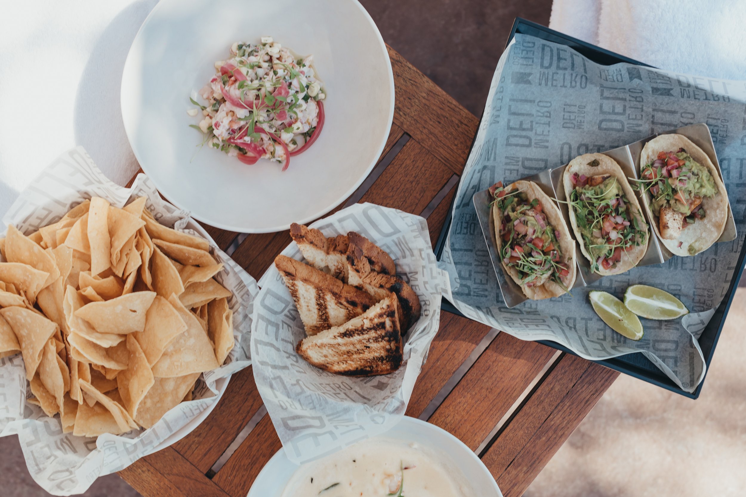 lunch on a table