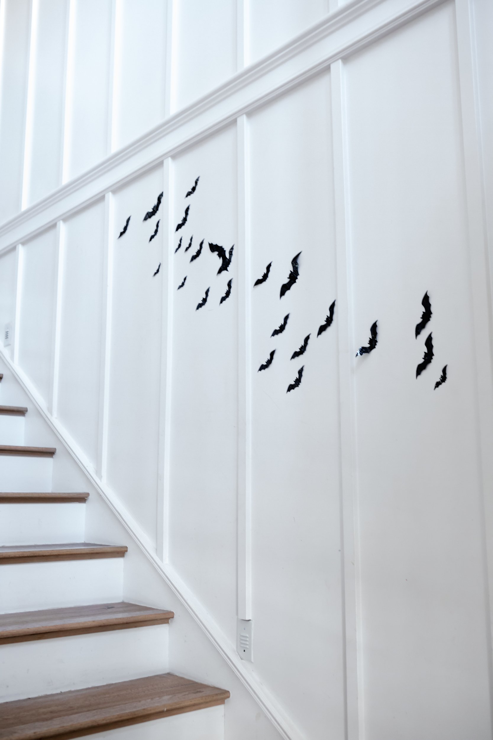 halloween bats on stairs