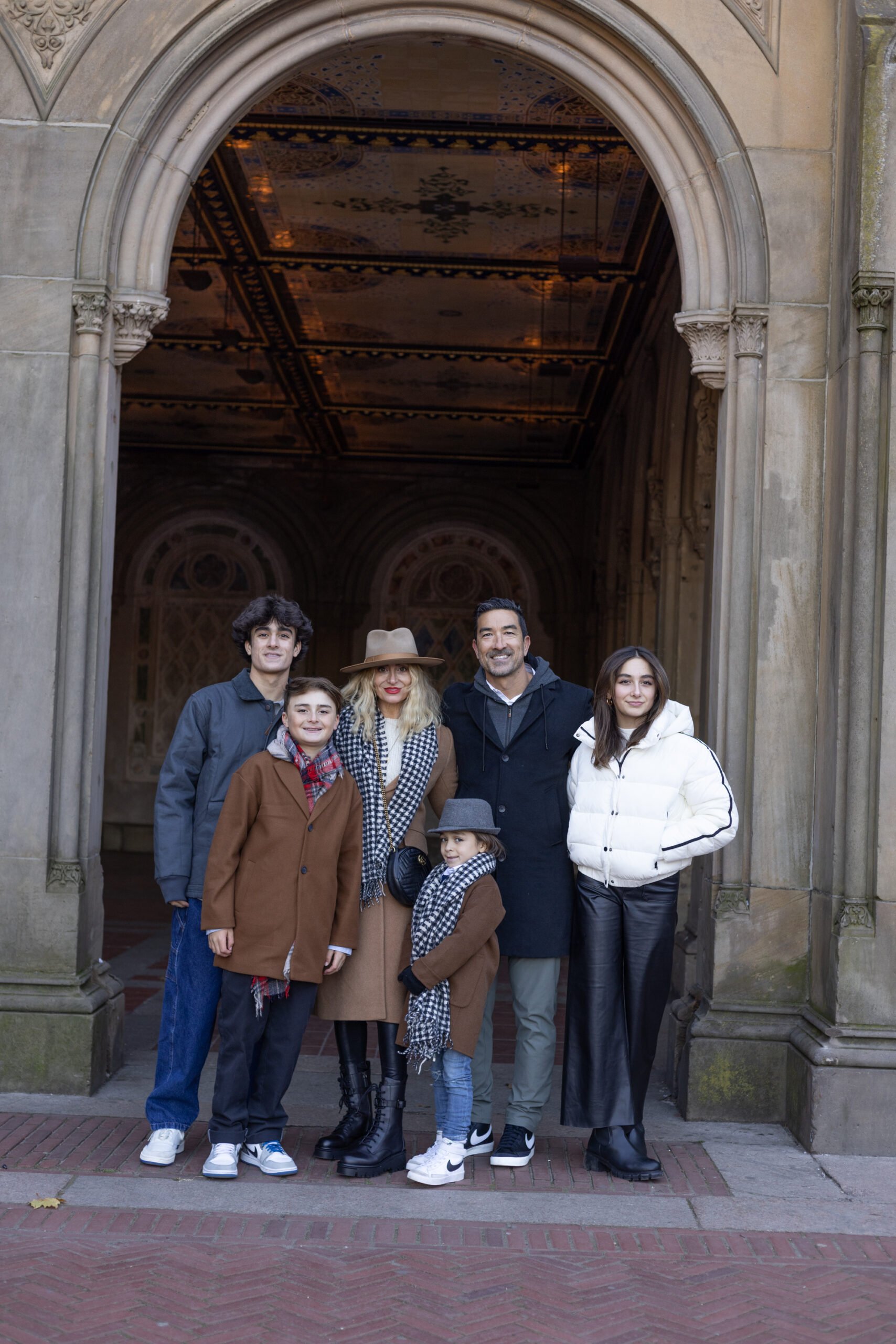 family posing for a picture