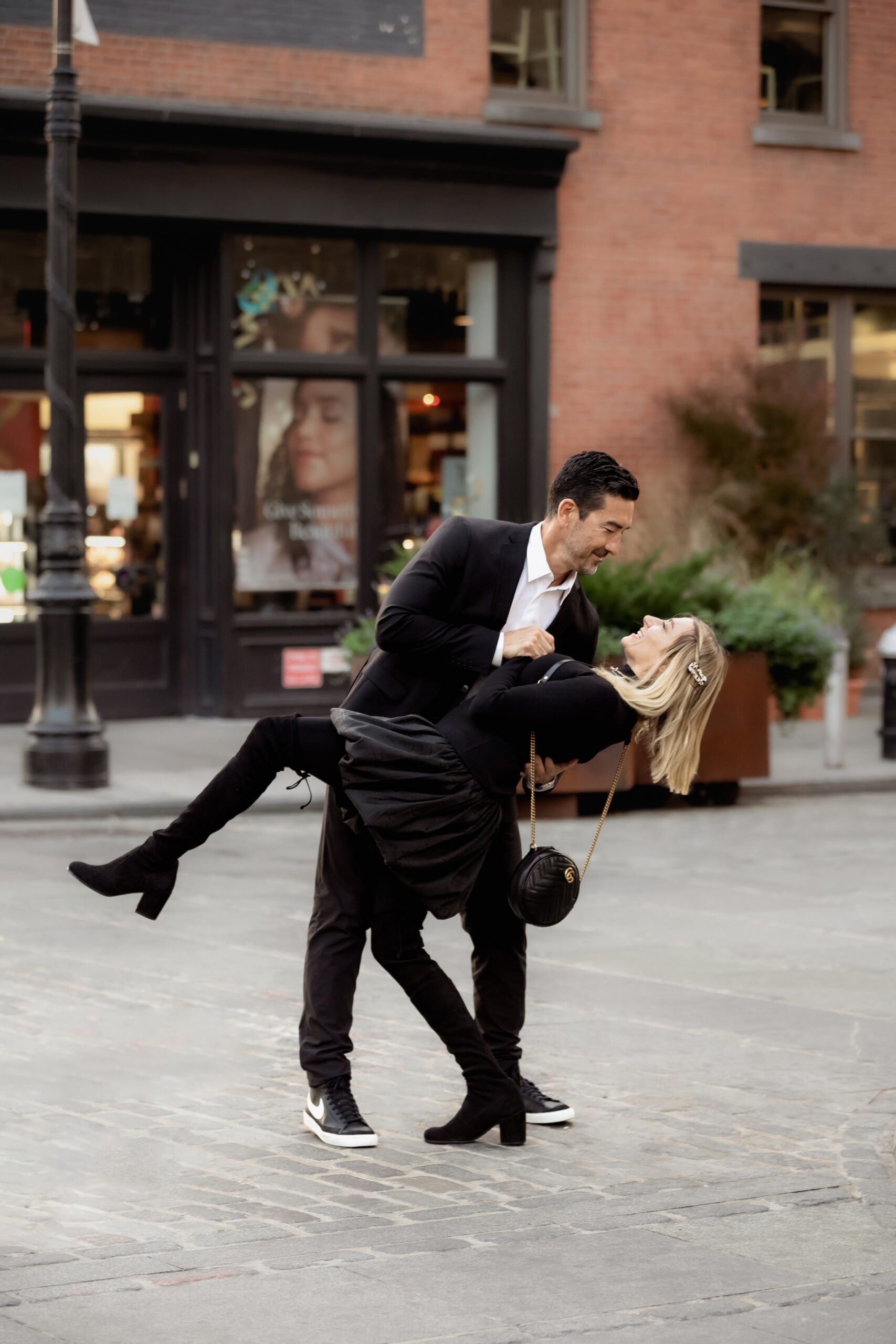 couple dancing in the street