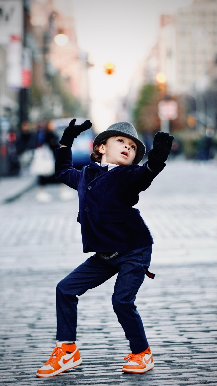 boy dancing in the street