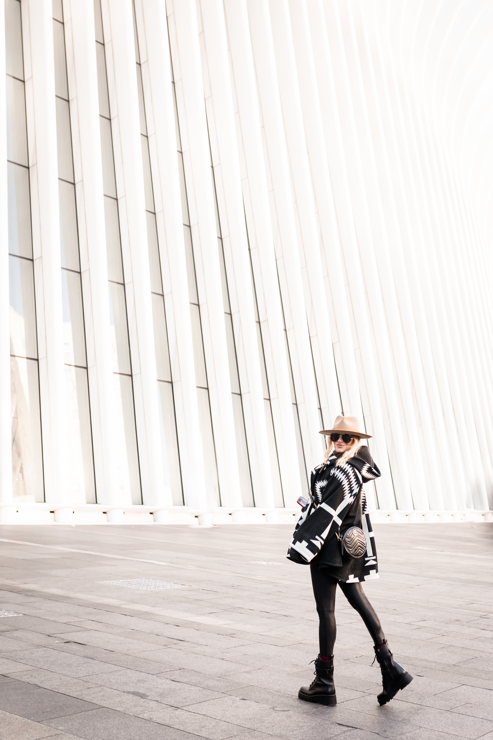 woman walking through nyc