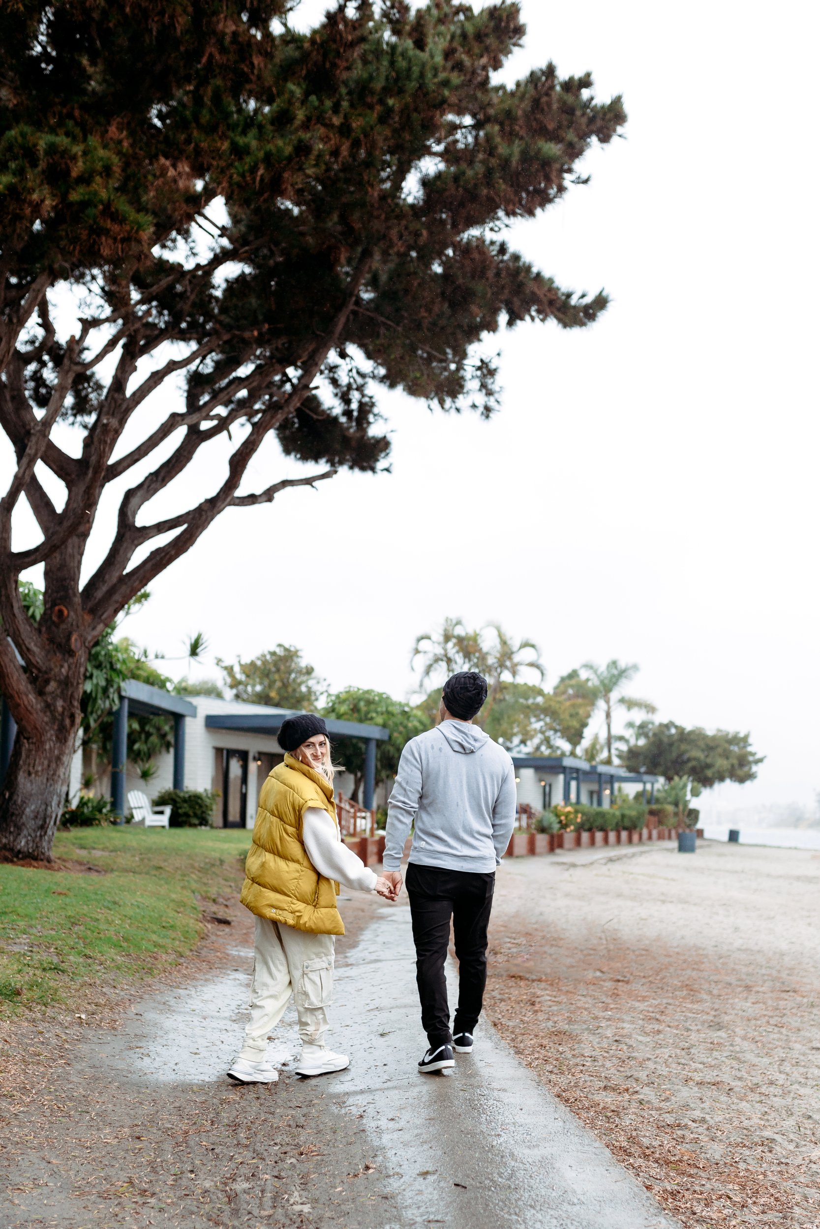 couple walking on the beach