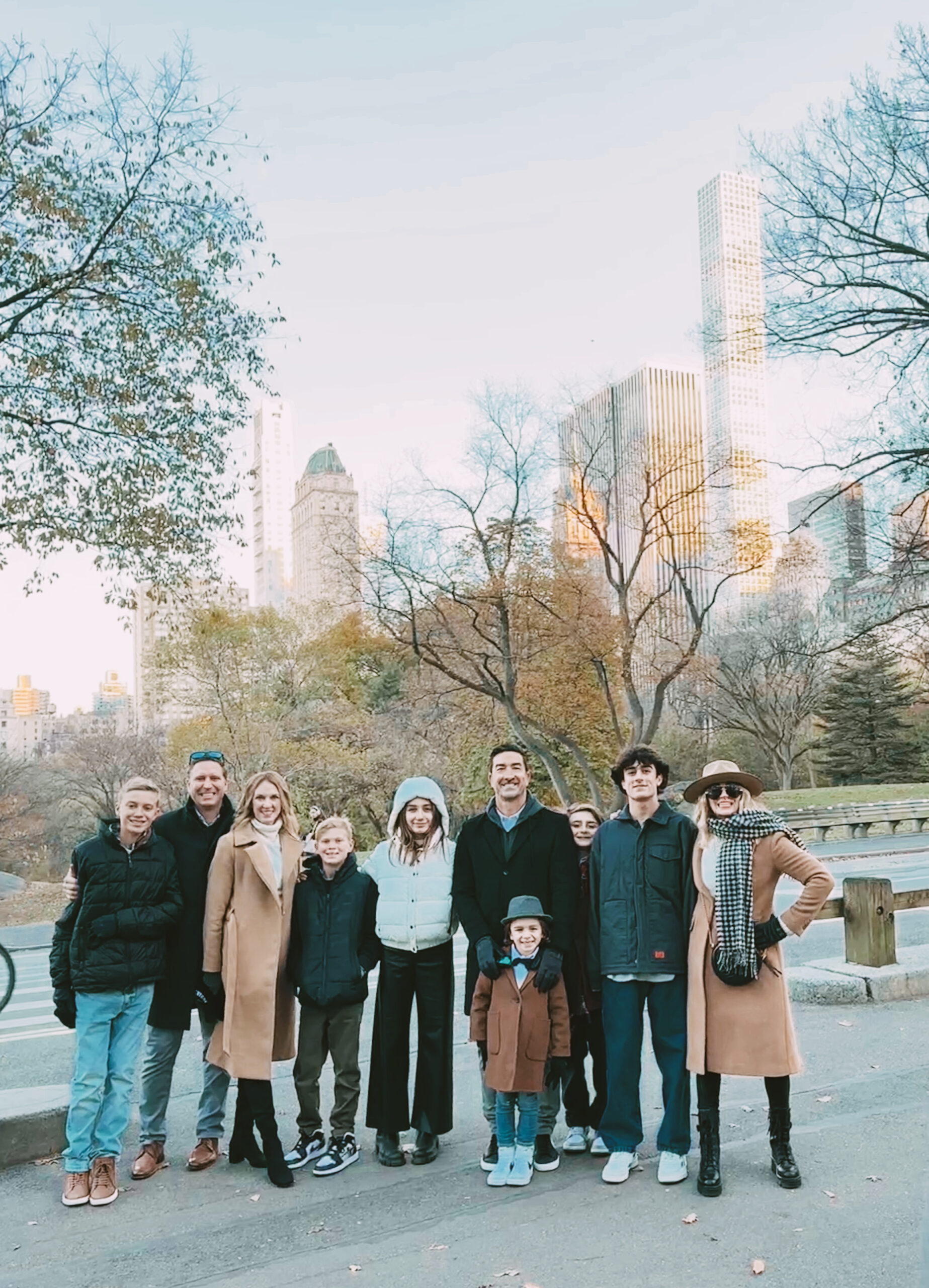 family and friends out in central park