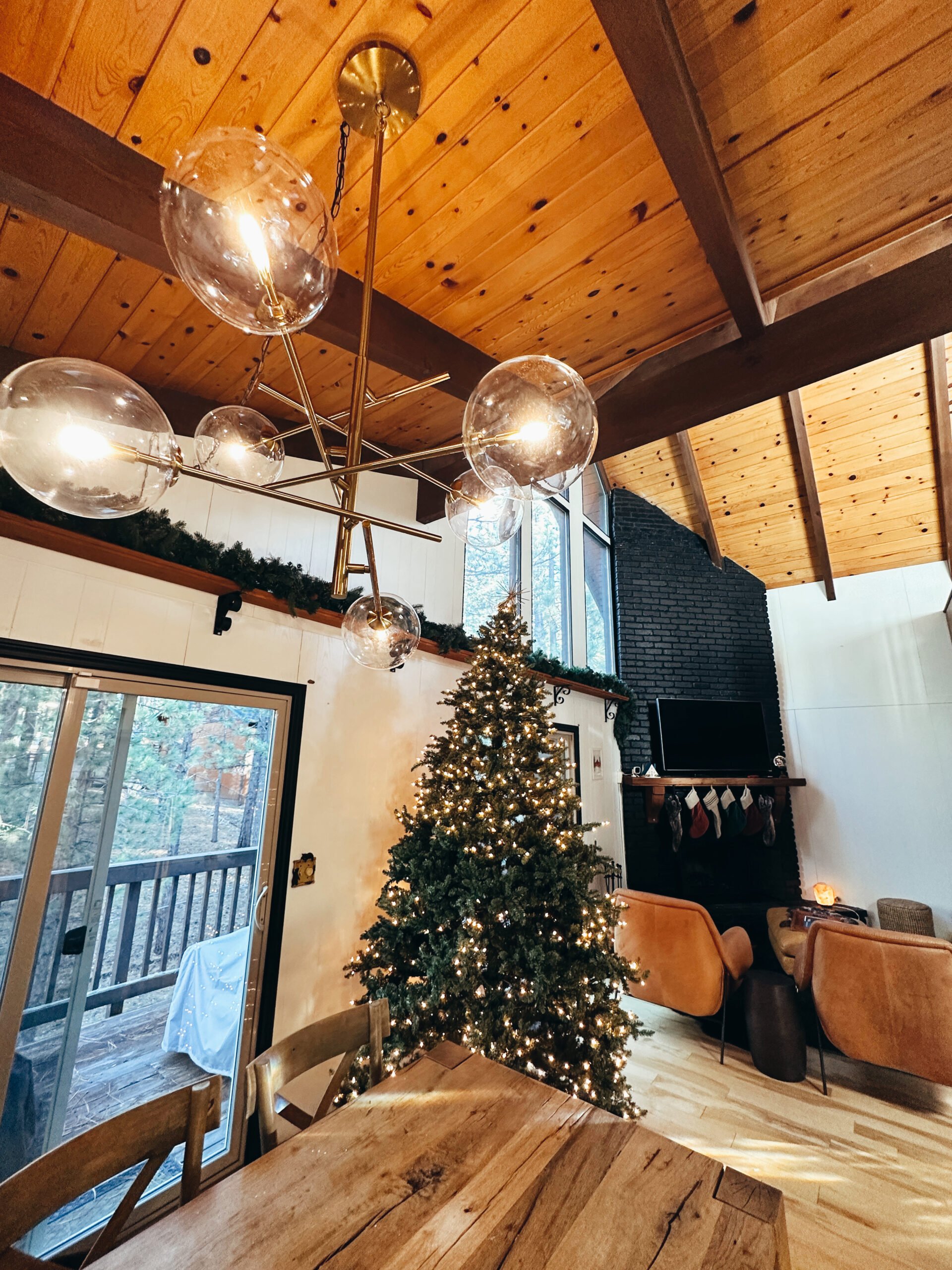 christmas tree in living room