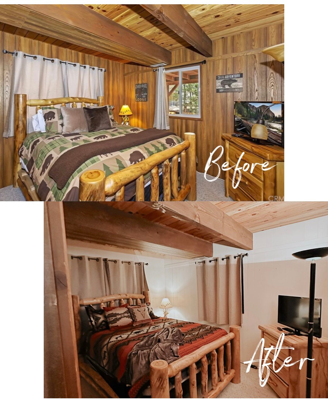 bedroom before and after