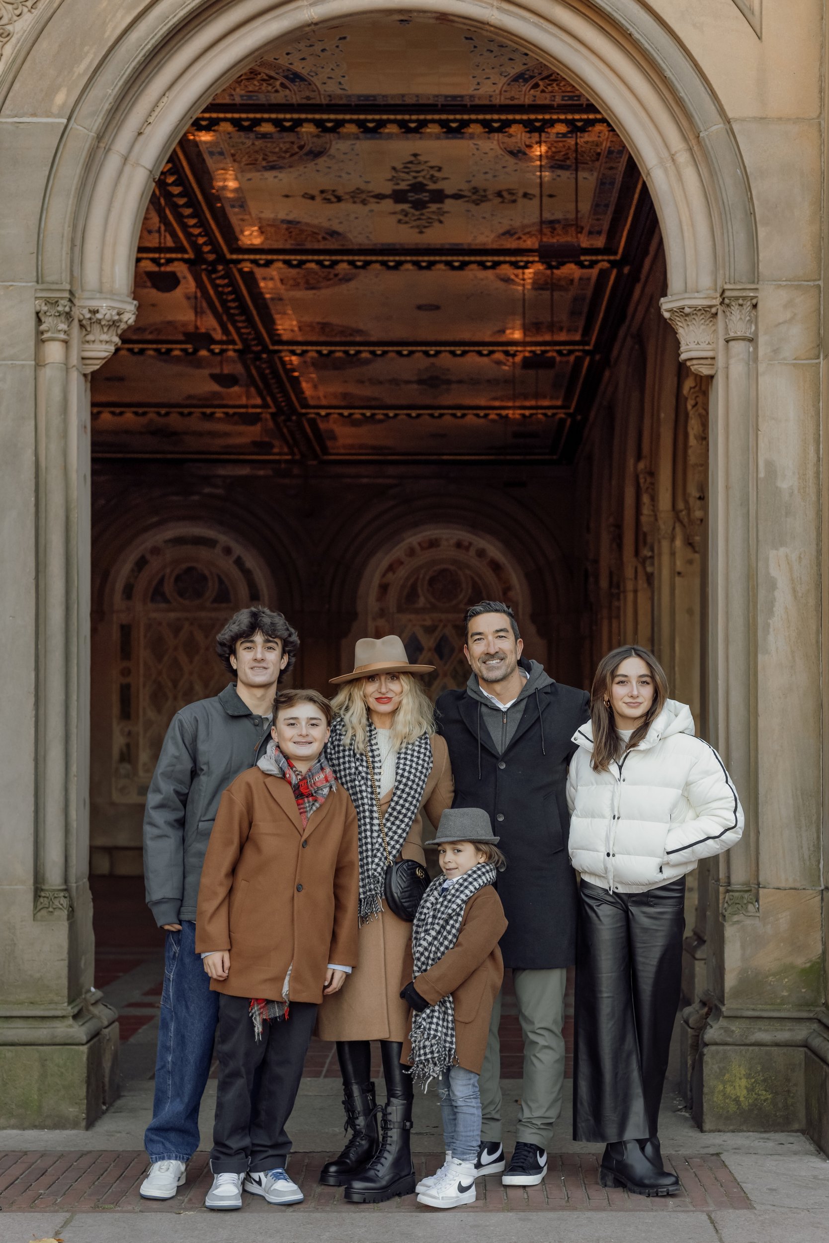 family posing together