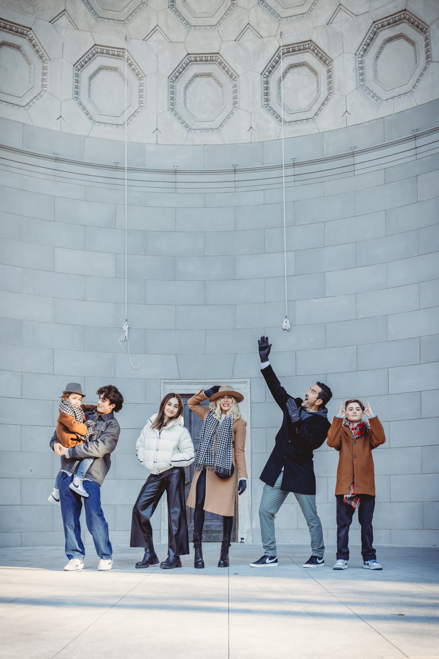 family posing together