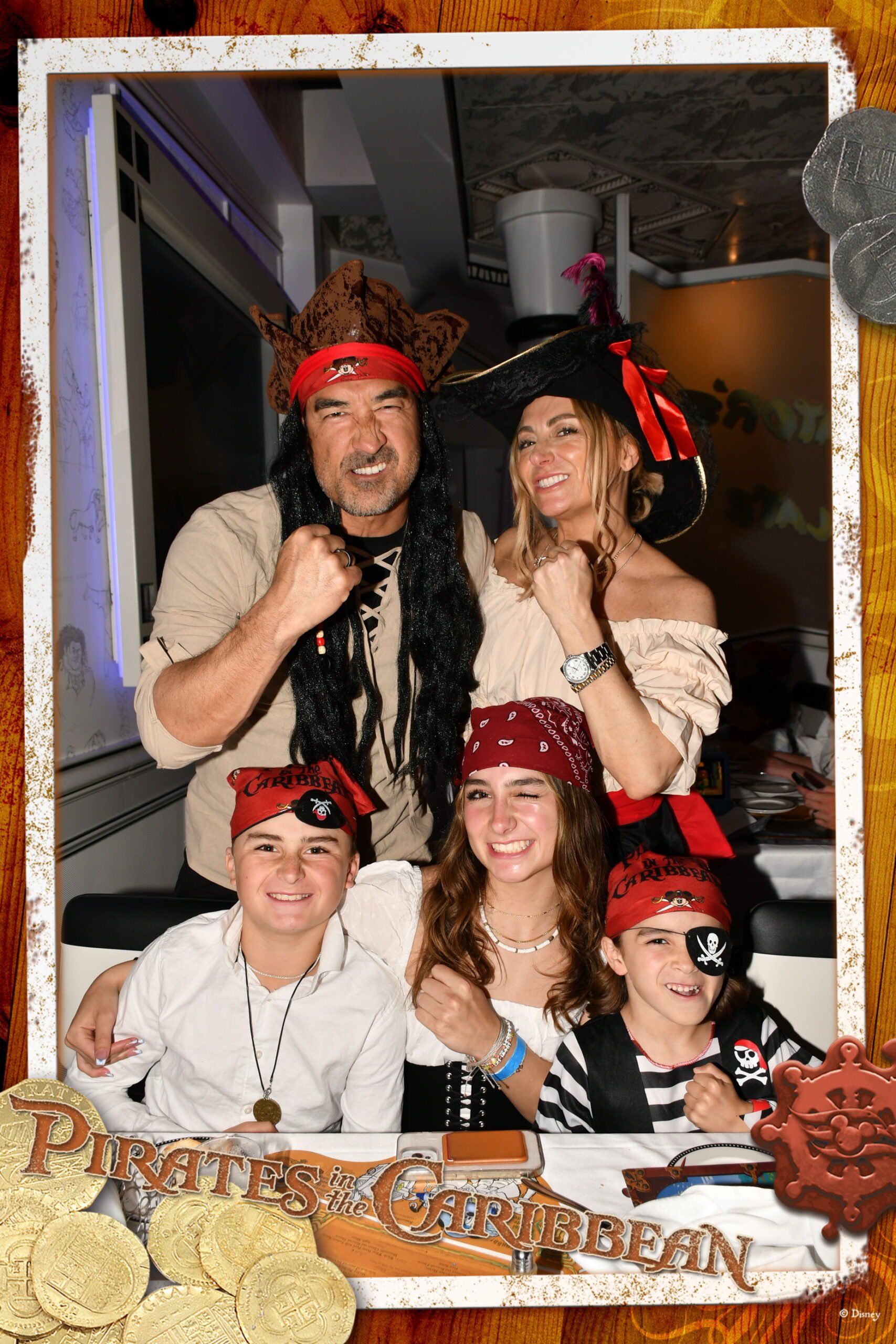 family dressed like pirates