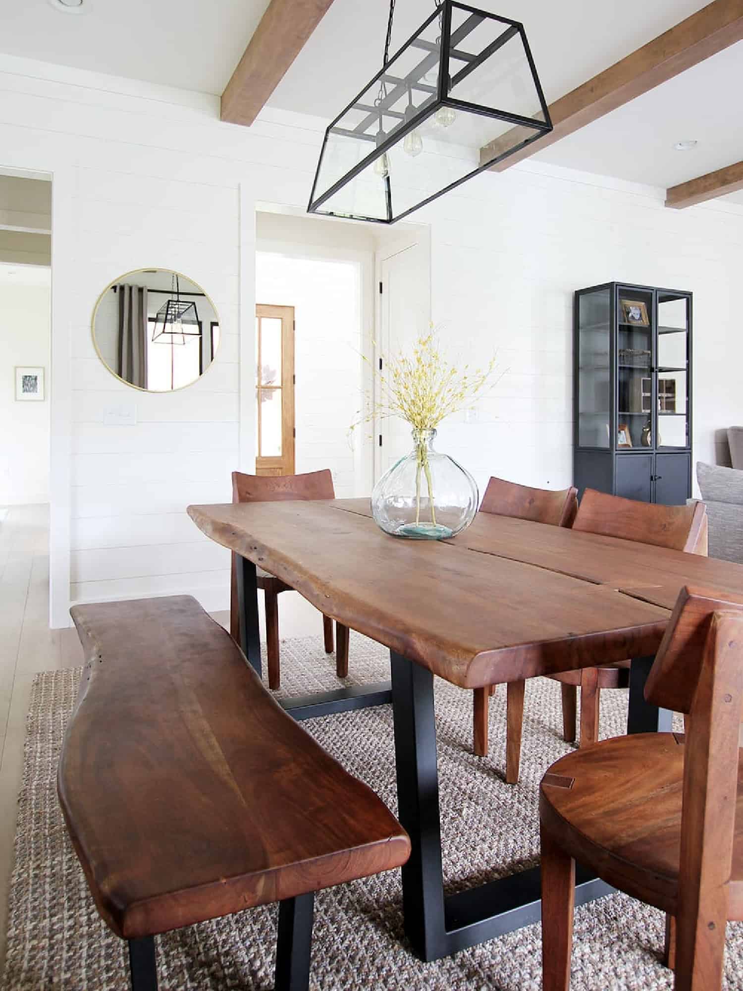 A rustic dining room.