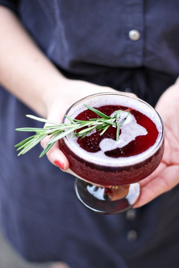 Rosemary-Infused Holiday Cocktail