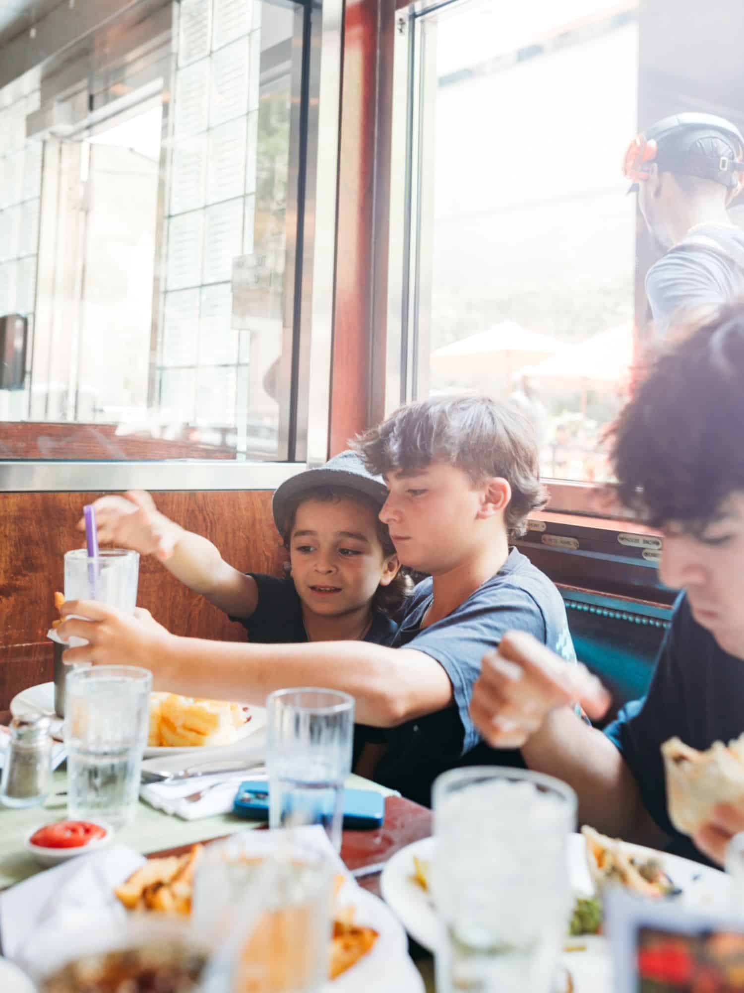 kids eating at the table