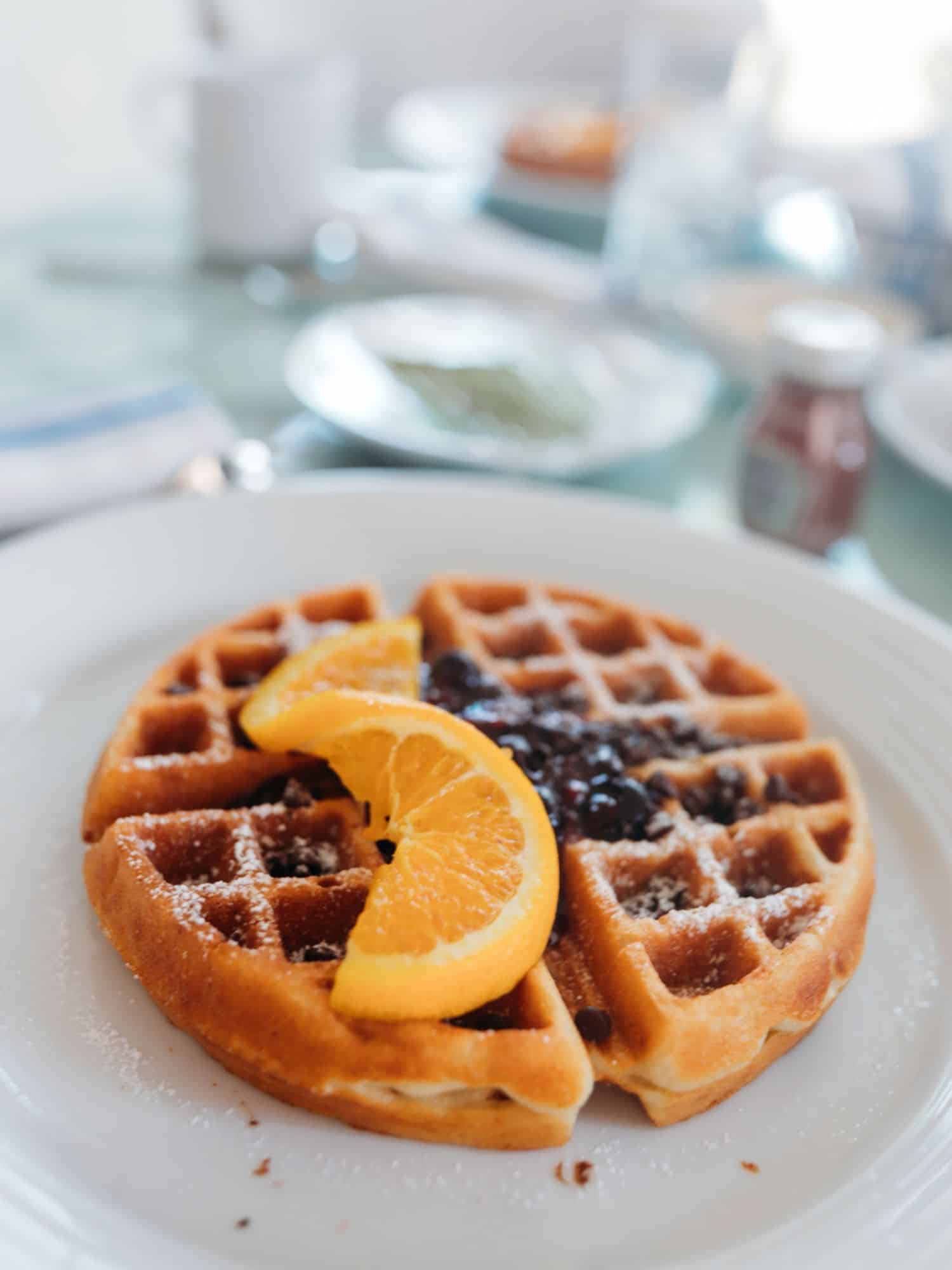 up close of a waffle