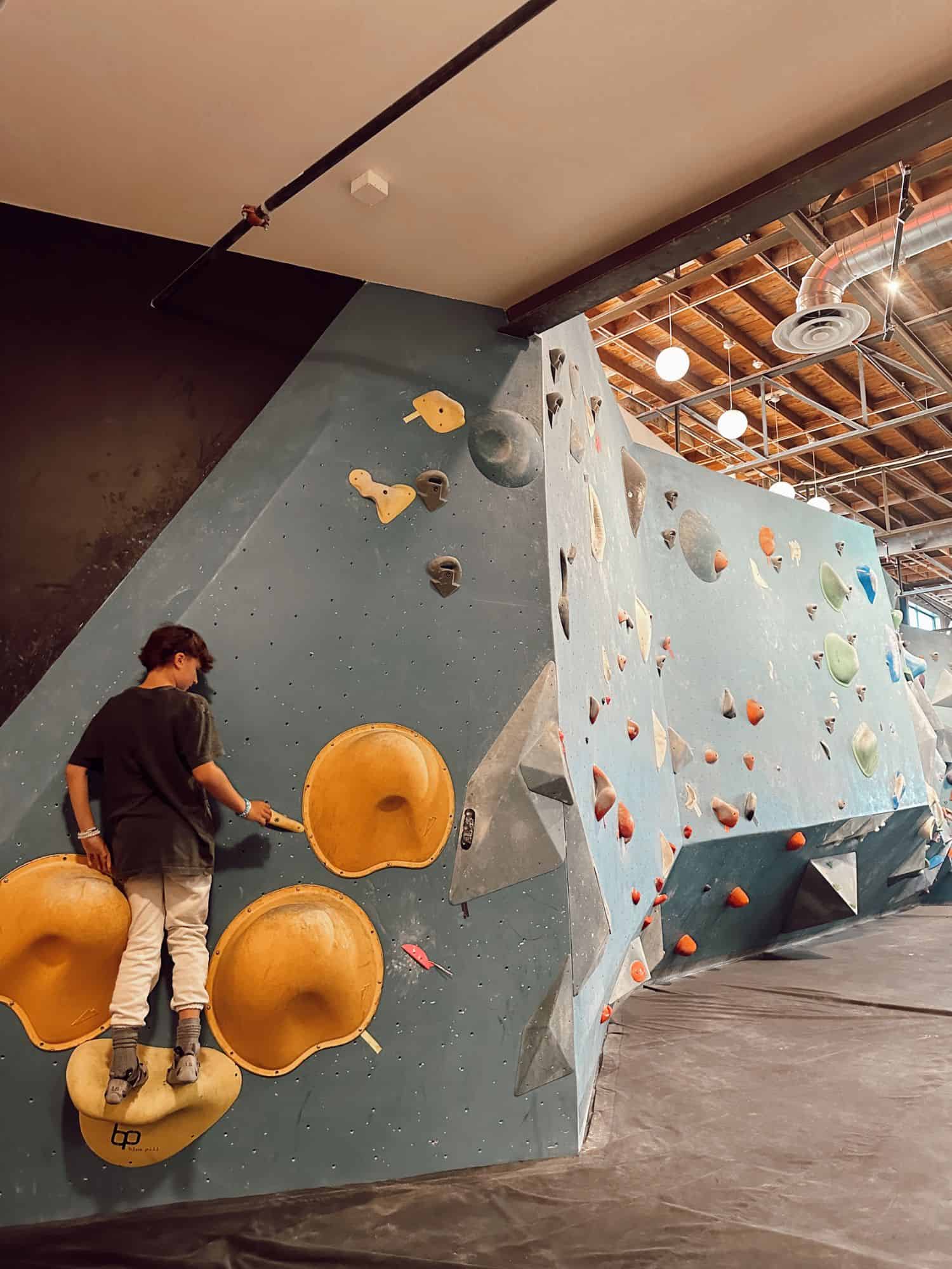 rock climbing wall