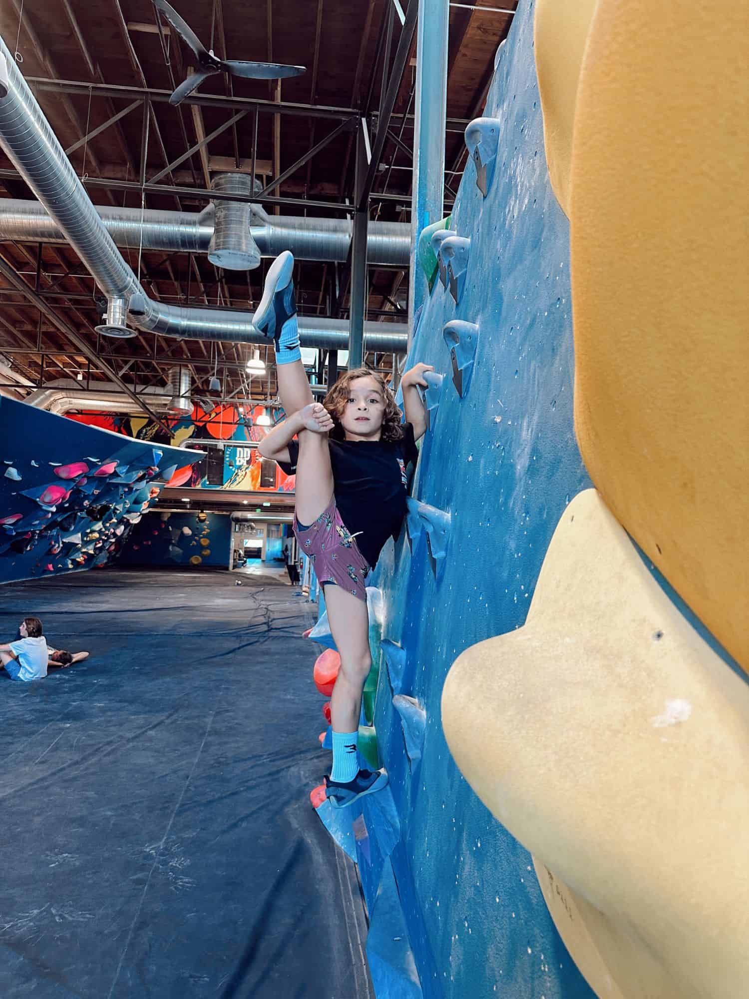 Brody on rock wall