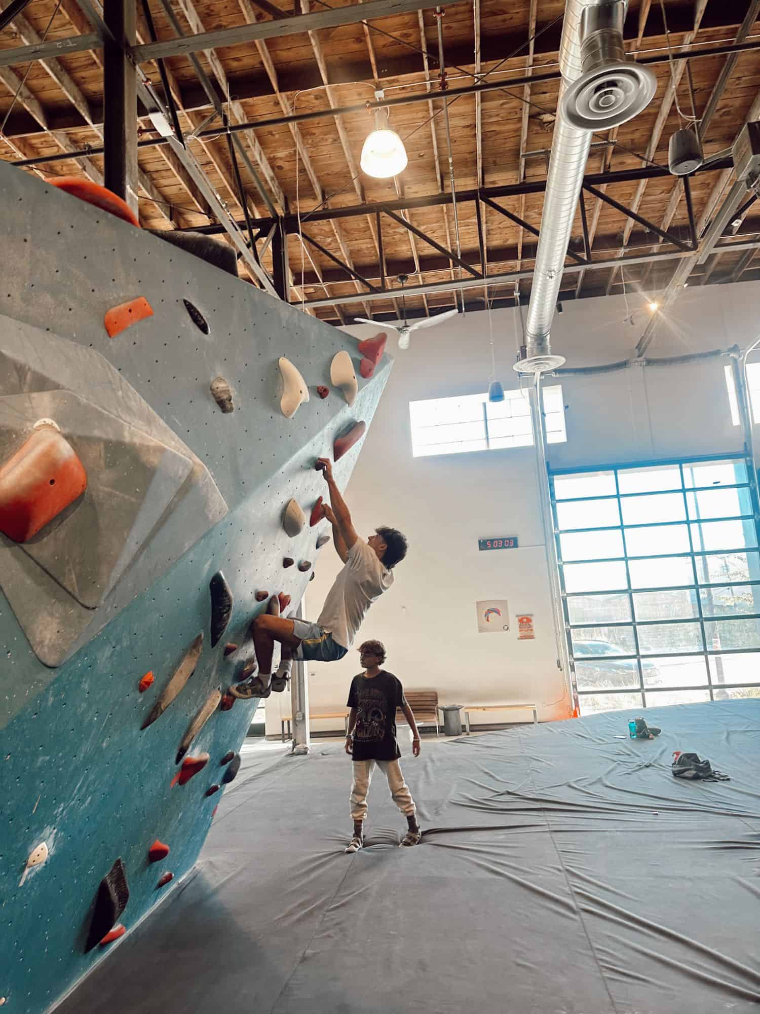 rock climbing wall