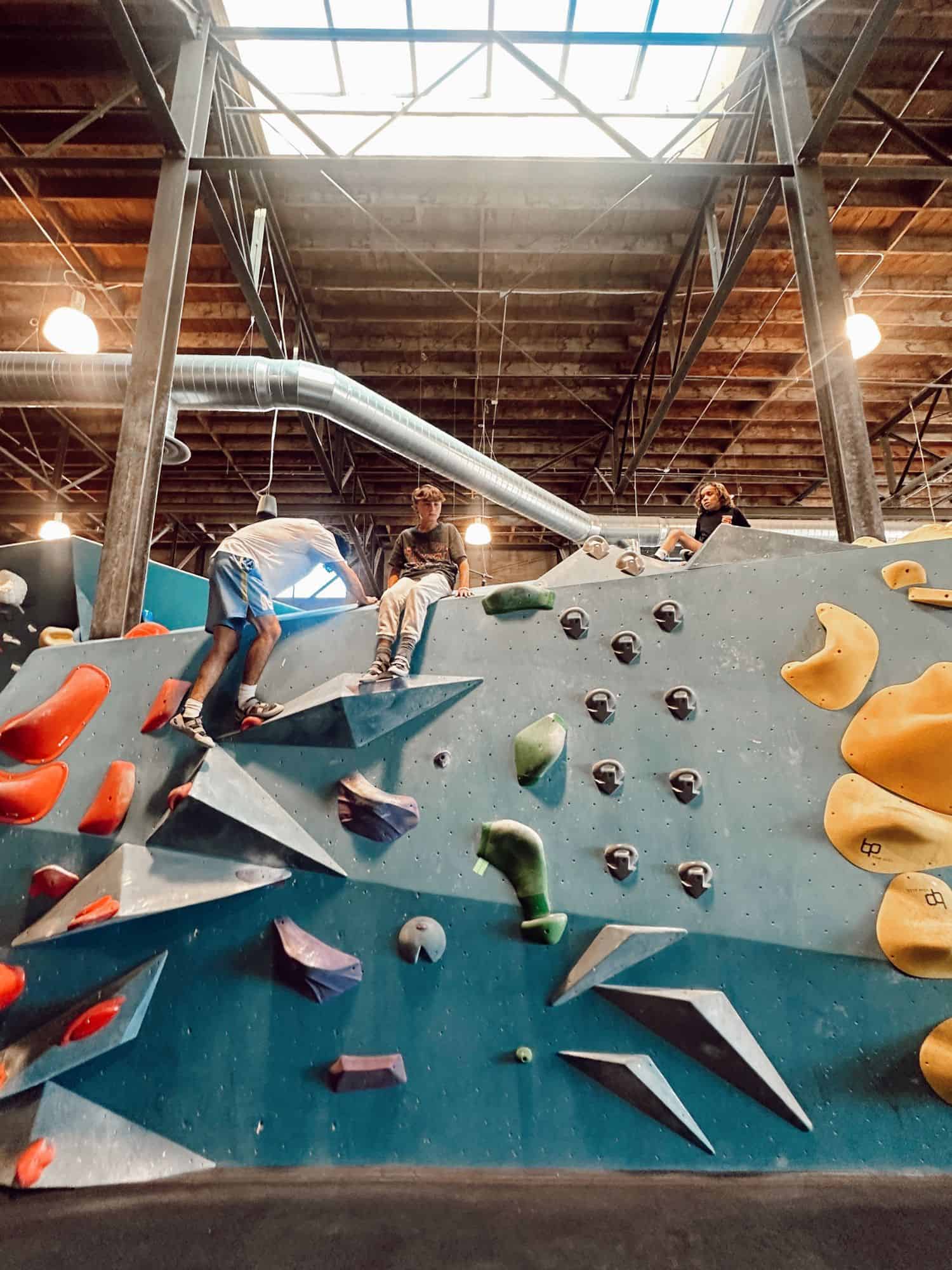 rock climbing wall