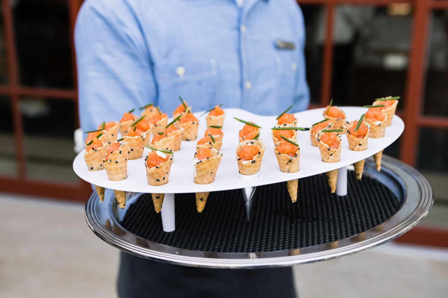 appetizers on a tray