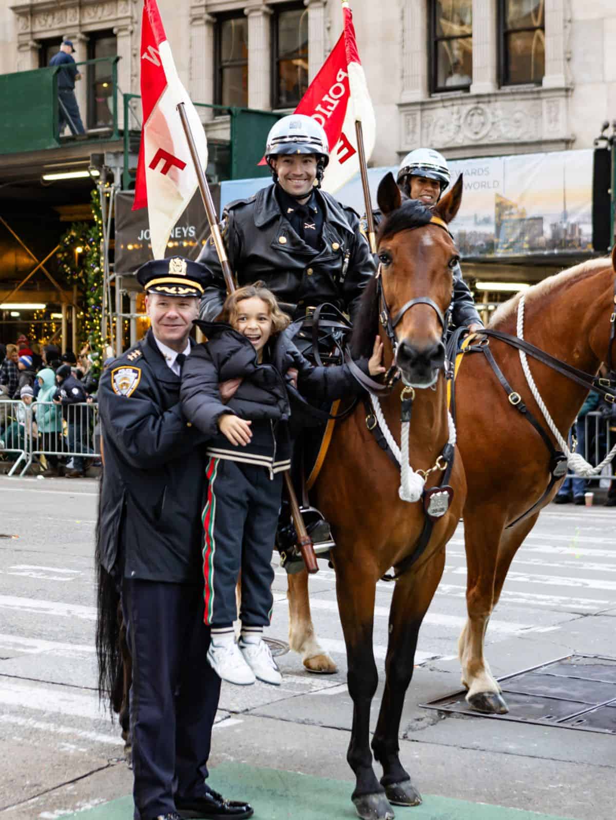boy with police and horses