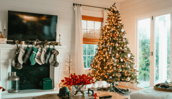 holiday home tour starting with the living room