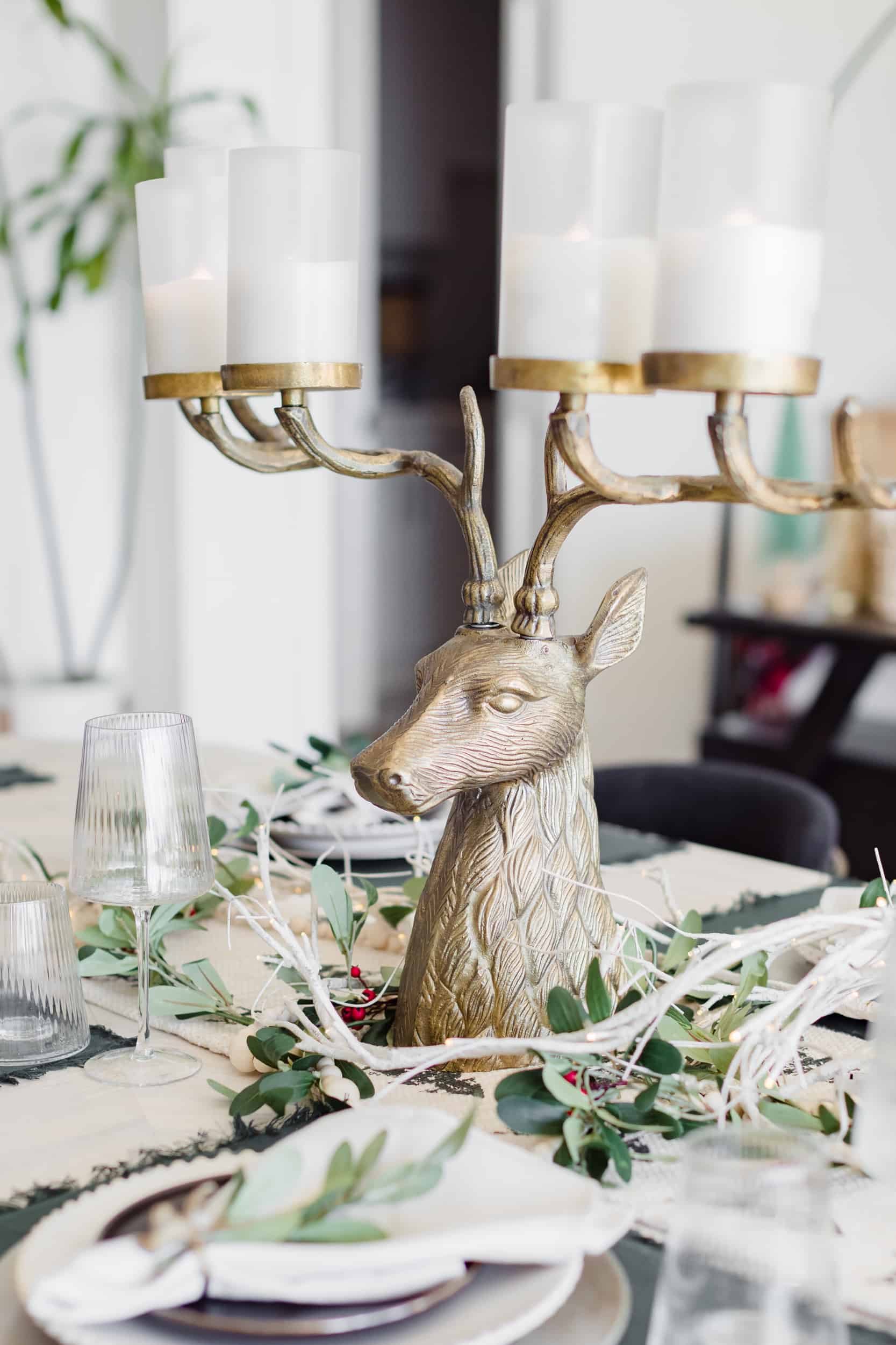 reindeer with candles